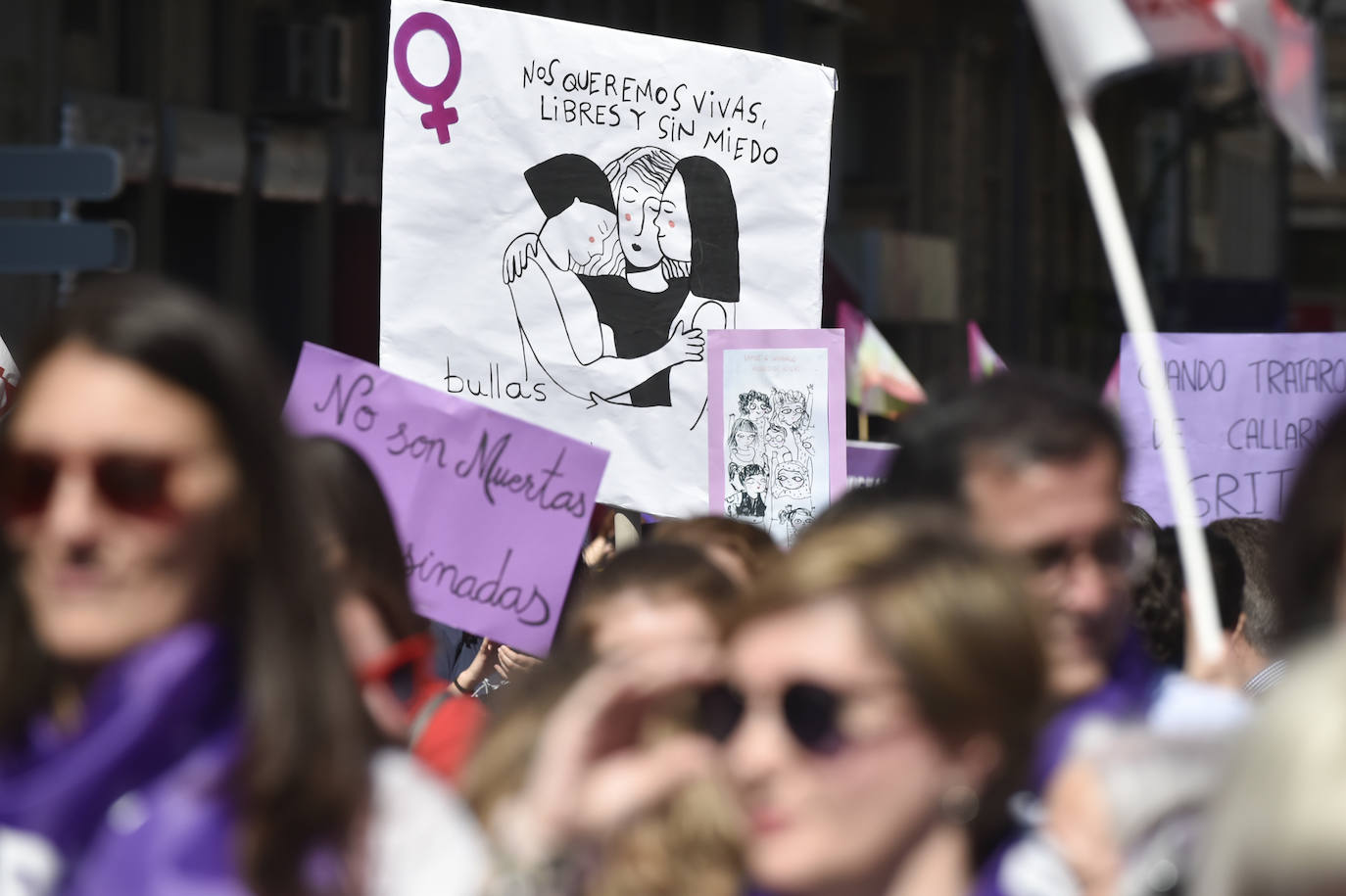 La manifestación transcurrió en un ambiente sano, alegre y reivindicativo.