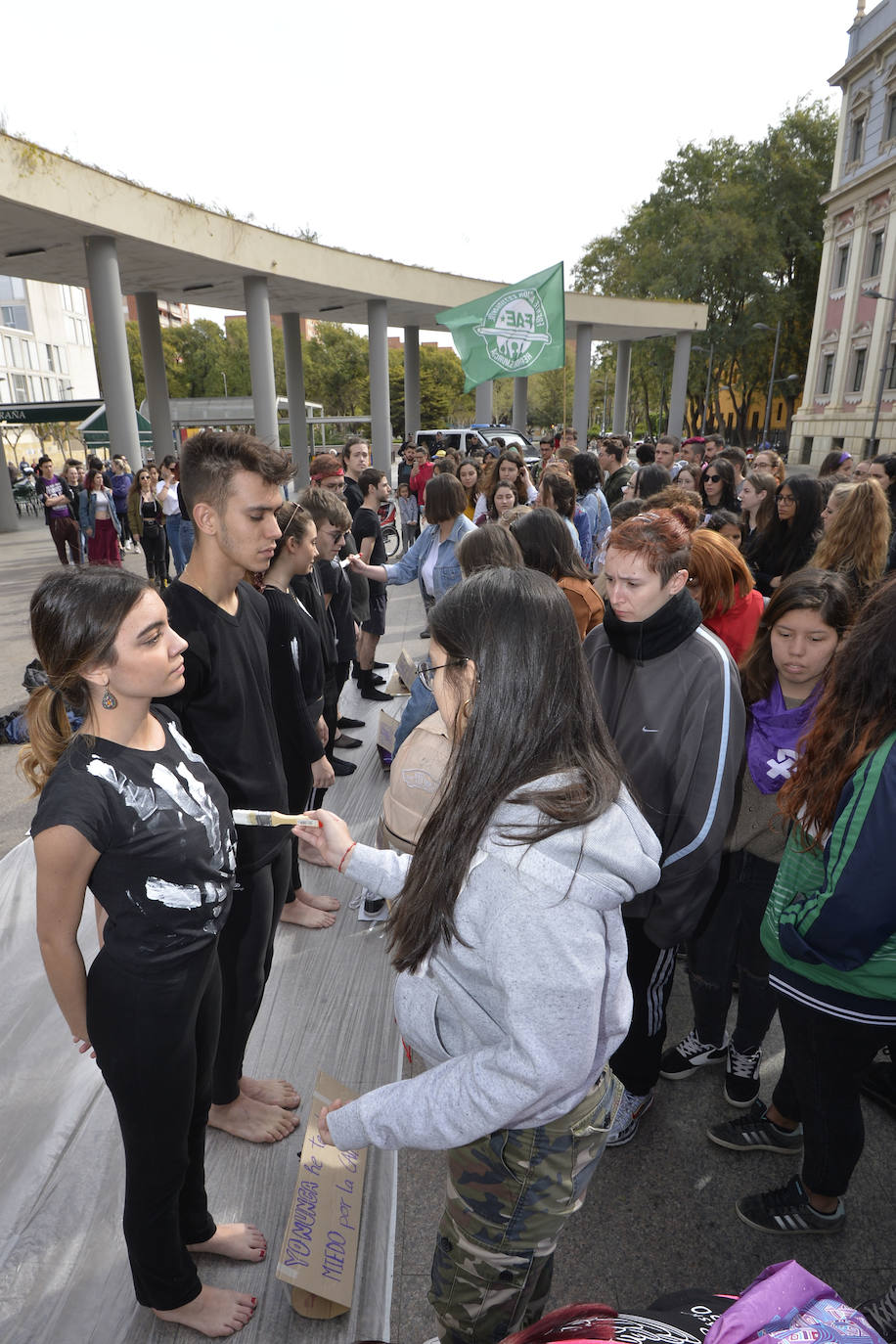Fotos: Tensión y denuncias cruzadas en la concentración del Frente Estudiantil