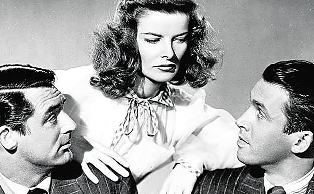 Gary Grant, Katharine Hepburn y James Stewart, en 'Historias de Filadelfia'. 