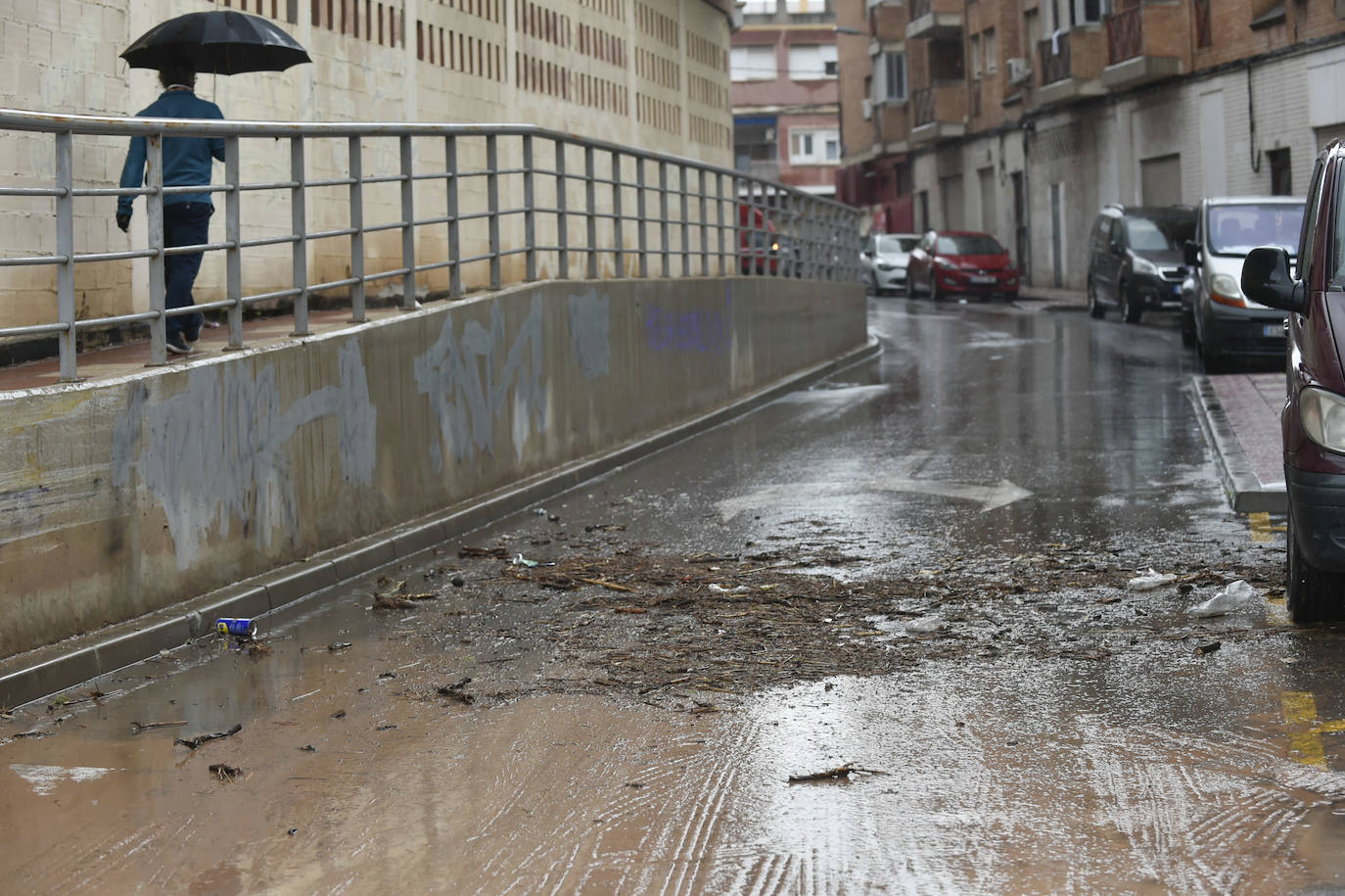 Efectos del temporal en Espinardo.