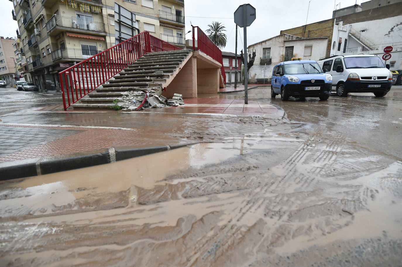 Efectos del temporal en Espinardo.