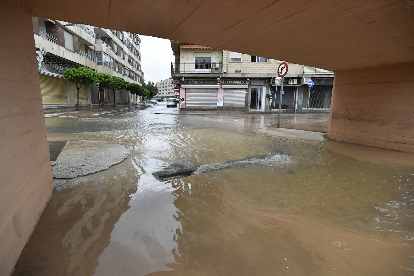 Efectos del temporal en Espinardo.