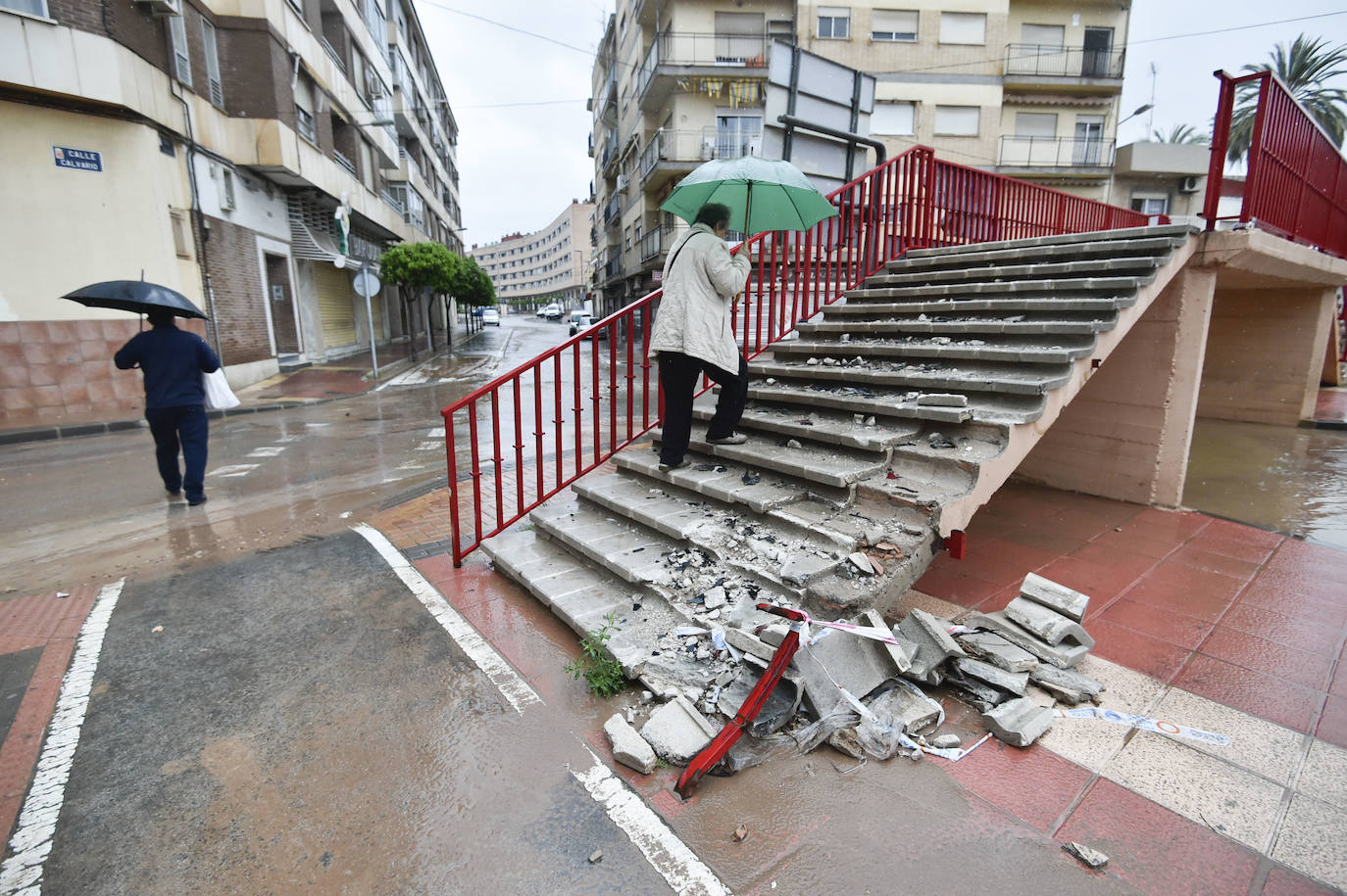 Efectos del temporal en Espinardo.