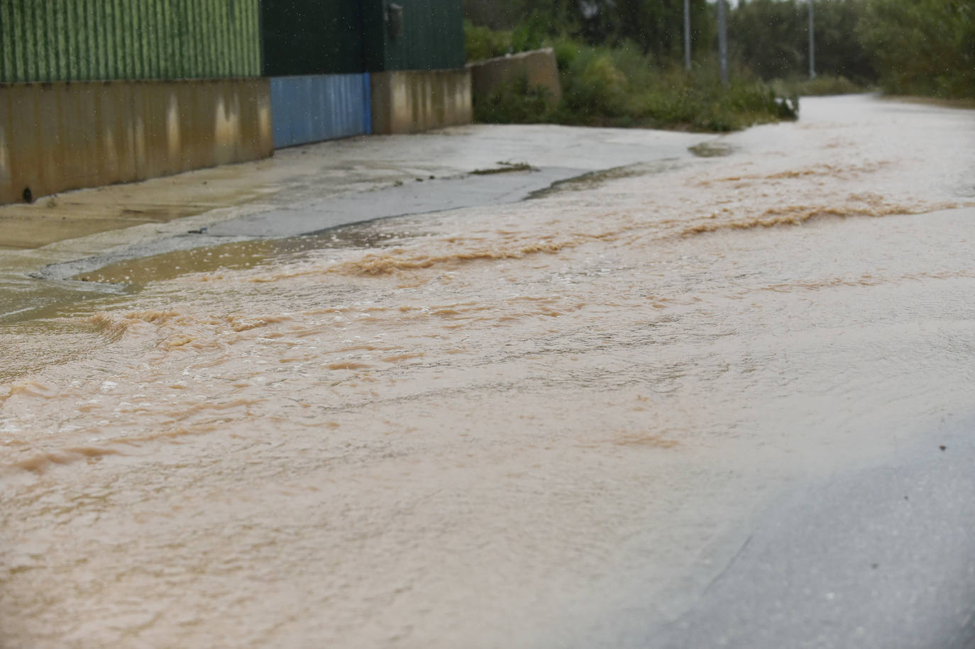 Efectos del temporal en Murcia.