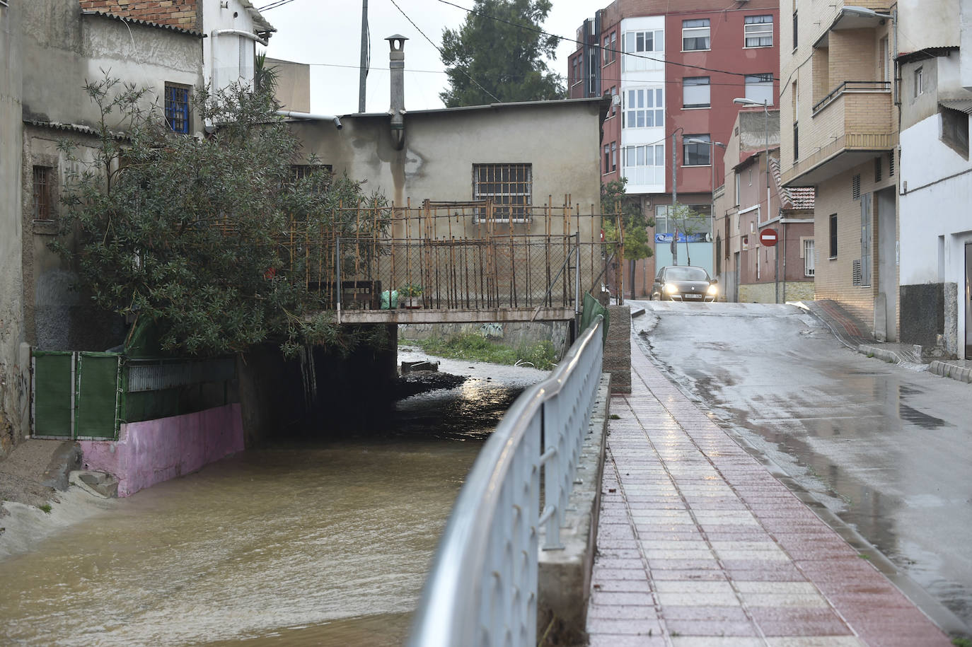 Efectos del temporal en Murcia.