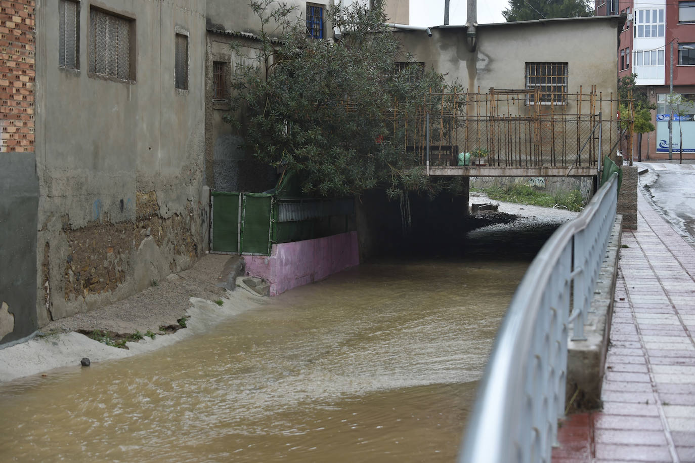 Efectos del temporal en Murcia.