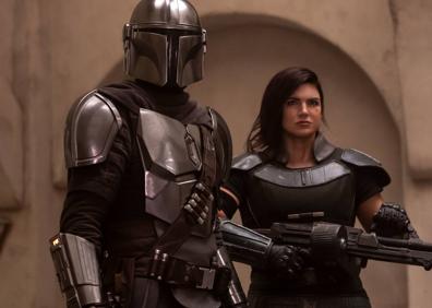 Imagen secundaria 1 - Tres fotogramas de 'The Mandalorian'.