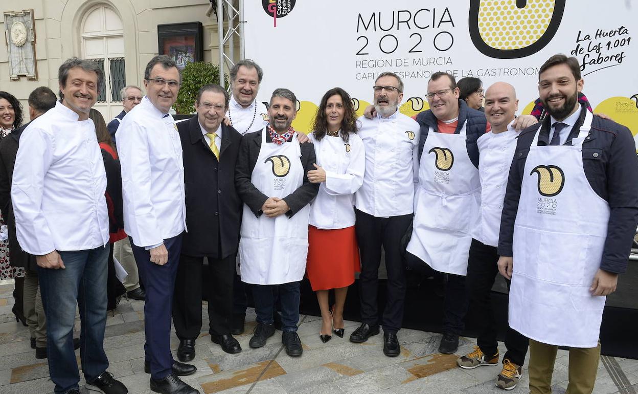 Presentación de la Capitalidad Gastronómica de Murcia, en diciembre de 2019.