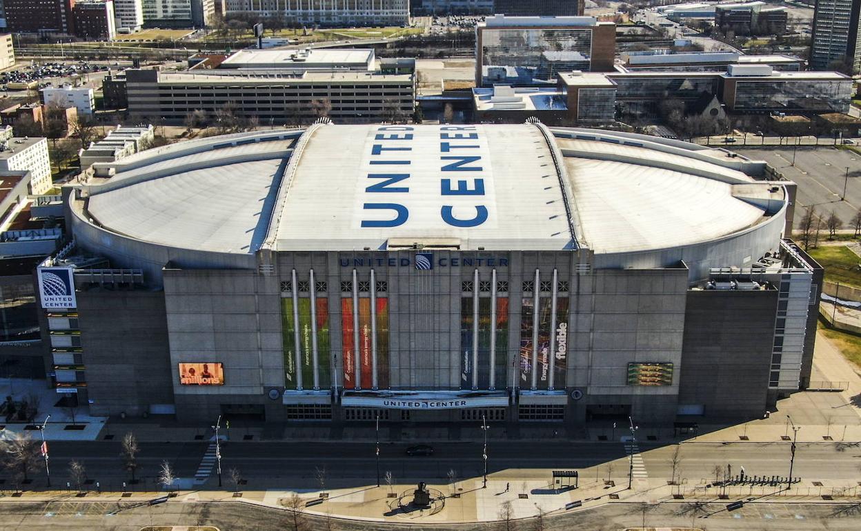 Vista del United Center, sede de los Chicago Bulls. 