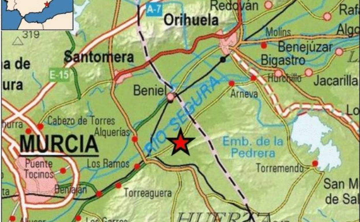 Epicentro del terremoto.