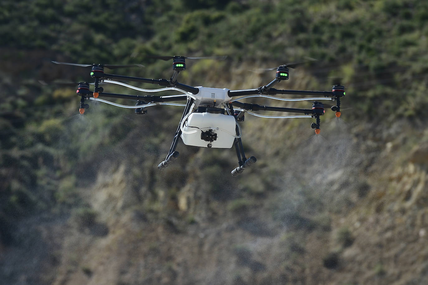 Fotos: Un helicóptero se une a la guerra contra el mosquito tigre en Murcia