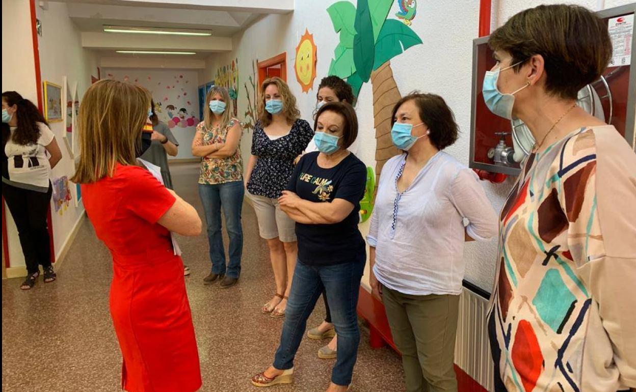 Belén López, en el centro Nuestra Señora de los Ángeles de Sangonera la Verde