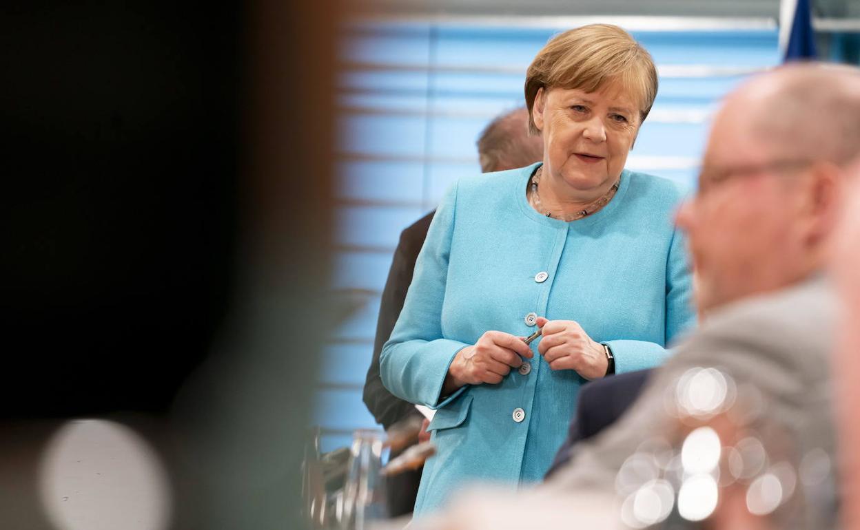 Angela Merkel, durante la reunión del gabinete alemán. 