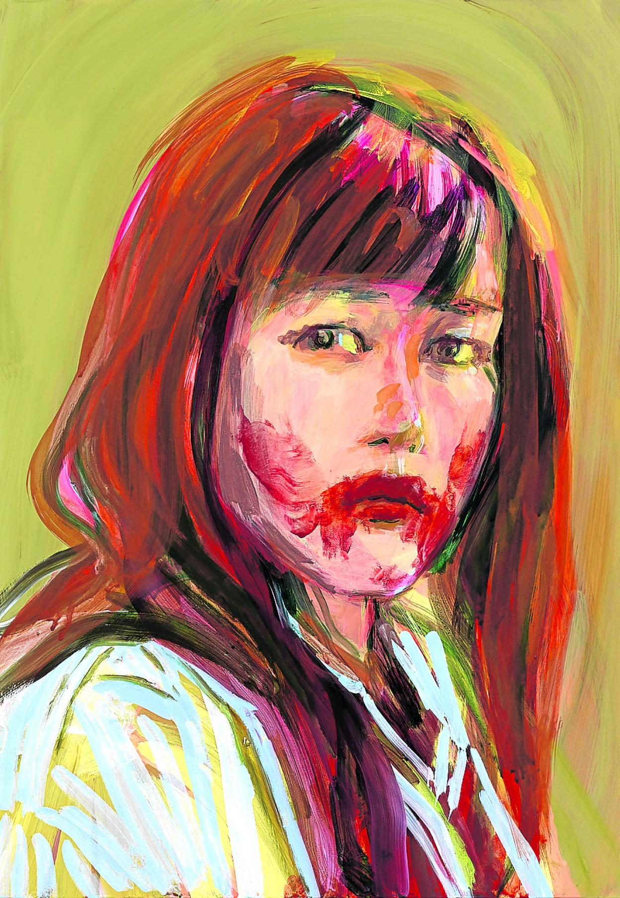 'Autorretrato como vampiro'. Claire Tabouret, 2019.