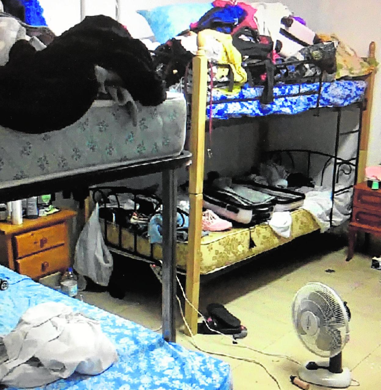 Habitación donde se alojaban las mujeres liberadas ahora.