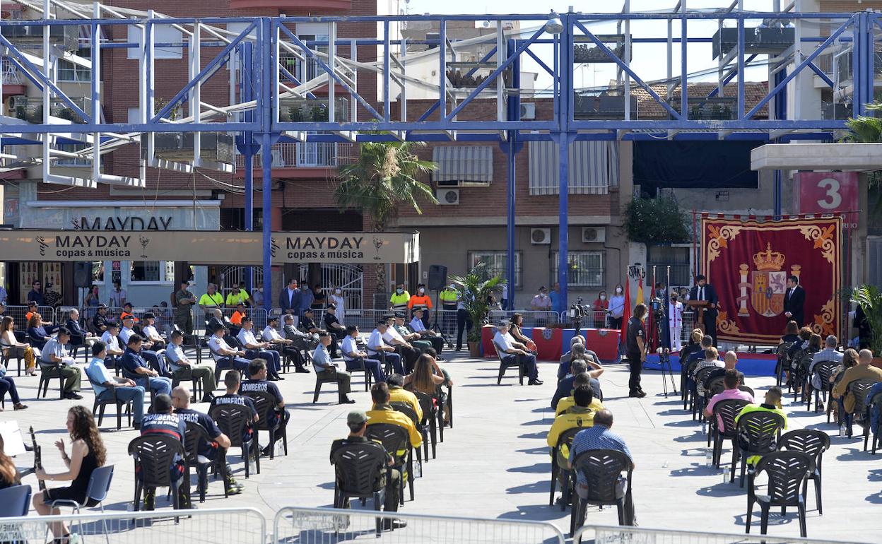 Imagen del homenaje en Alcantarilla a las víctomas de Covid-19. 