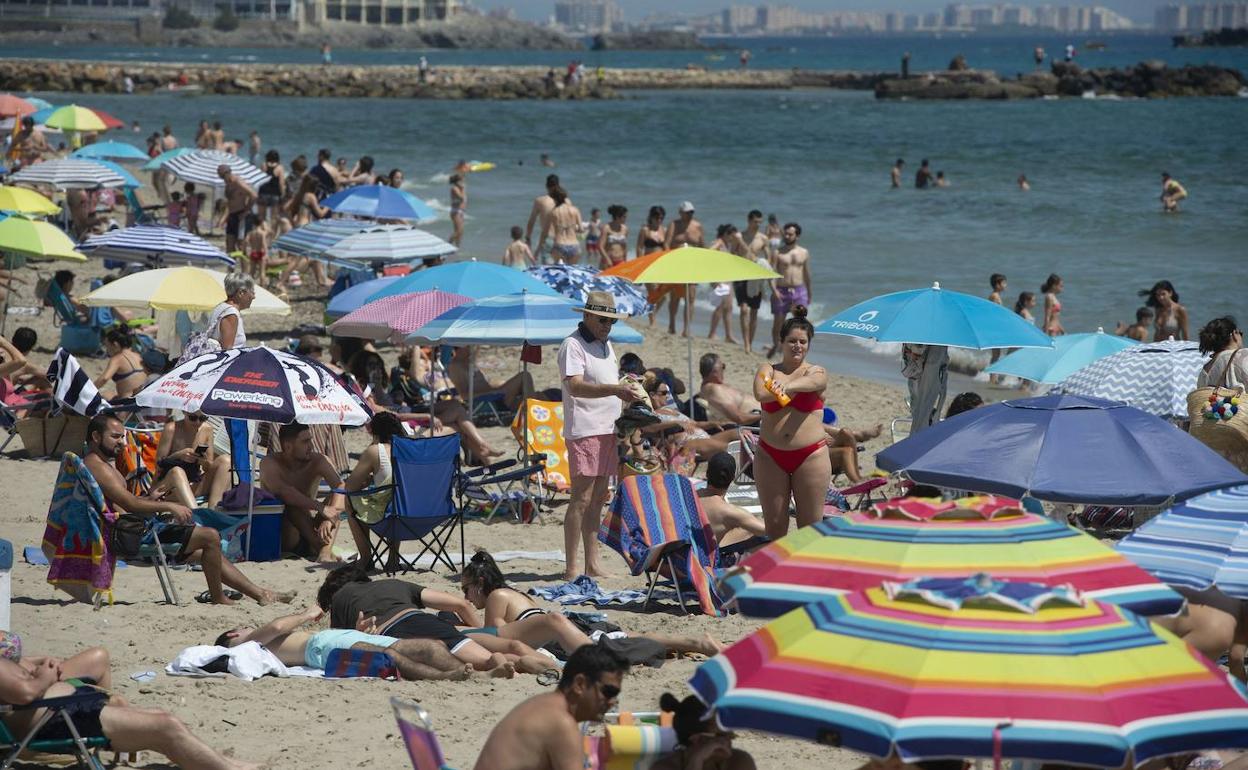 Playa de La Manga, el pasado 21 de junio.