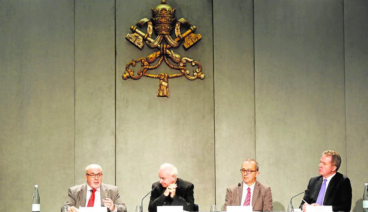 Imagen de archivo de la presentación del Observatorio, en la Sala Stampa del Vaticano. 