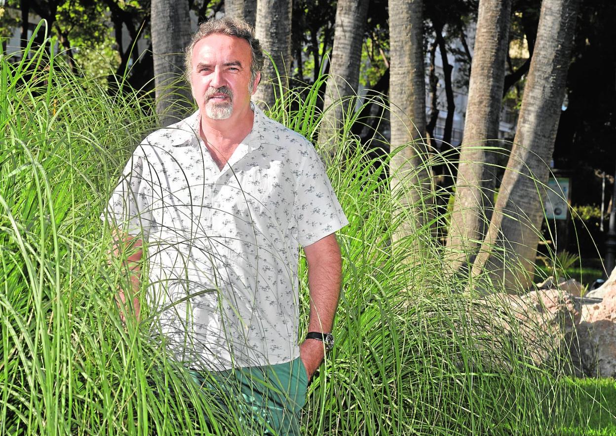 Manuel Moyano, fotografiado en el Parque de la Compañía de Molina de Segura. 