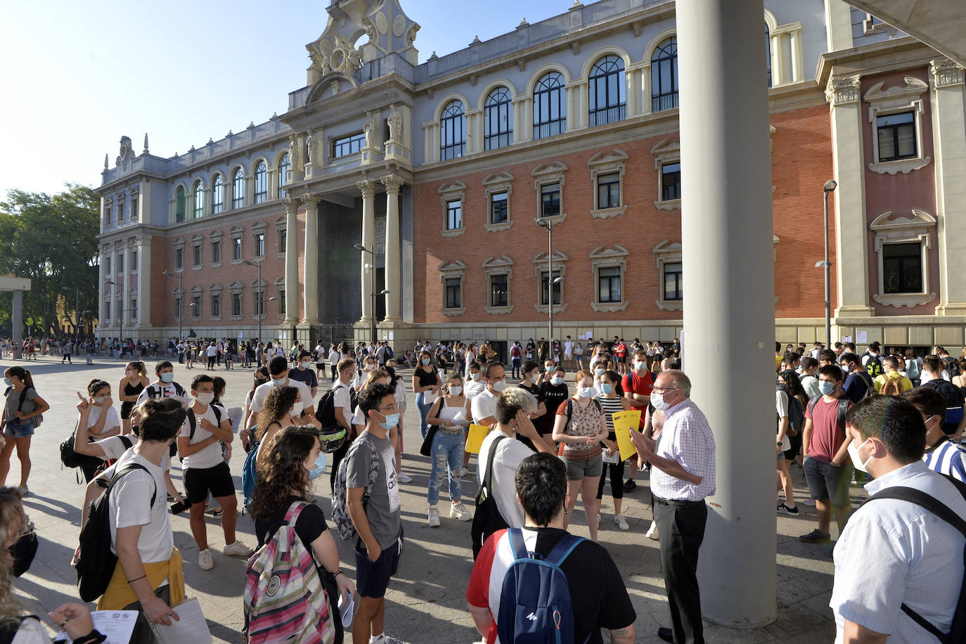 Fotos: Exámenes de la EBAU 2020 en el aulario de la Merced de Murcia