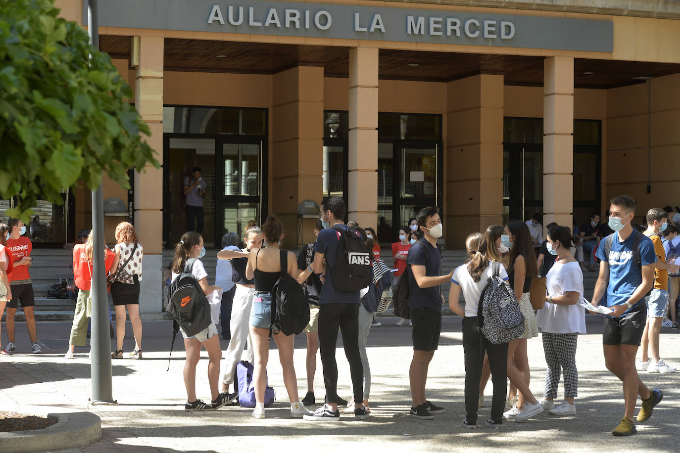 Fotos: Exámenes de la EBAU 2020 en el aulario de la Merced de Murcia