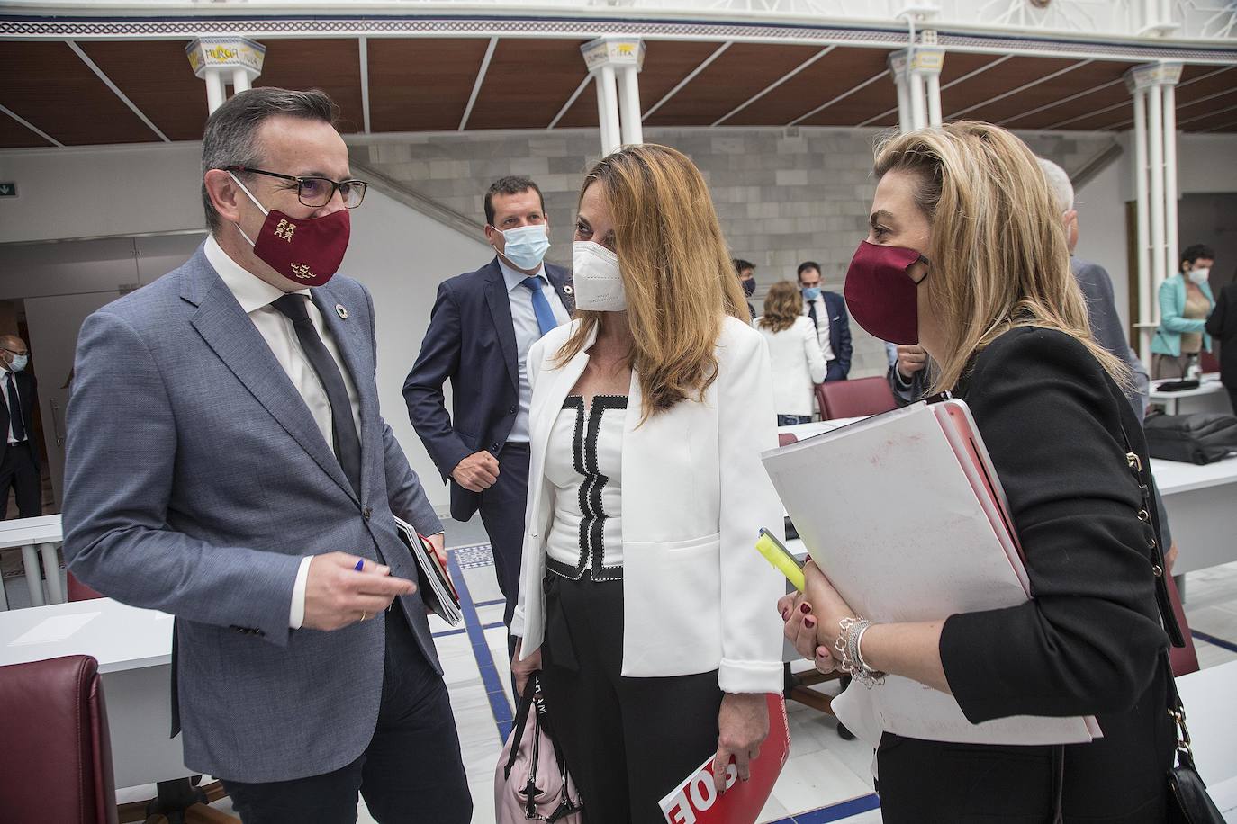 Diputados en el Pleno de la Asamblea Regional.