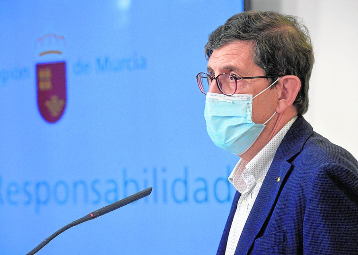 Manuel Villegas, durante la rueda de prensa. 