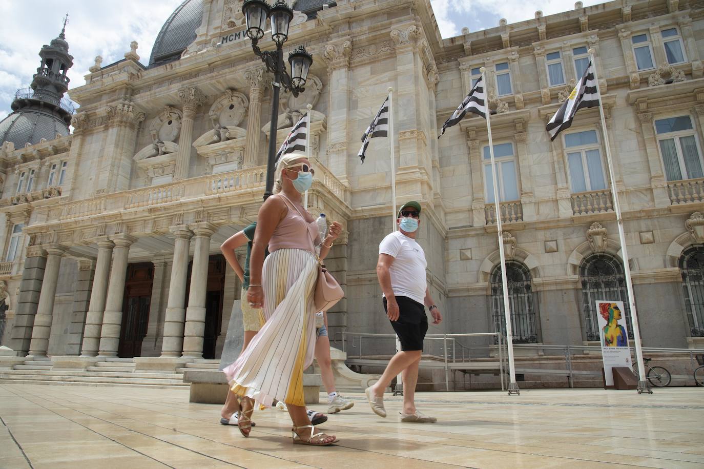 Fotos: Turistas en el centro de Cartagena