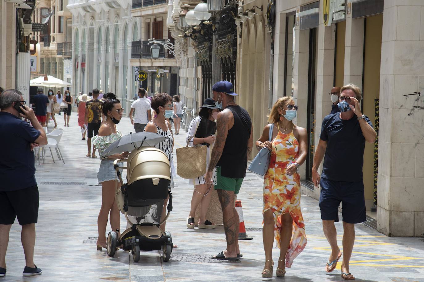 Fotos: Turistas en el centro de Cartagena