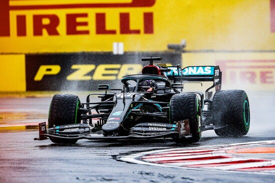 Lewis Hamilton, en acción. 