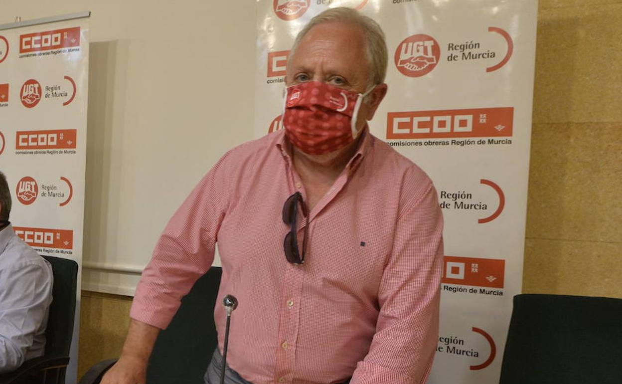 Antonio Jiménez, secretario general de UGT en la Región, en una fotografía de archivo.