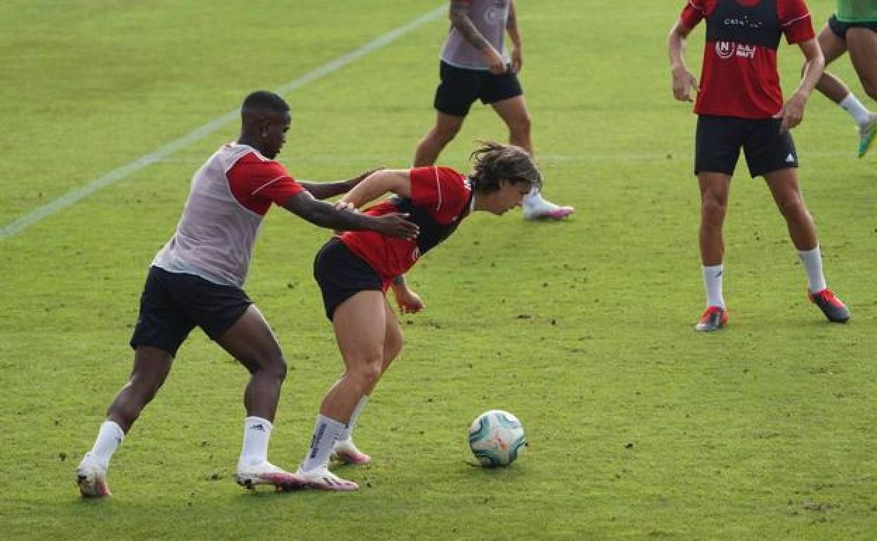 Imagen del último entrenamiento del Almería.