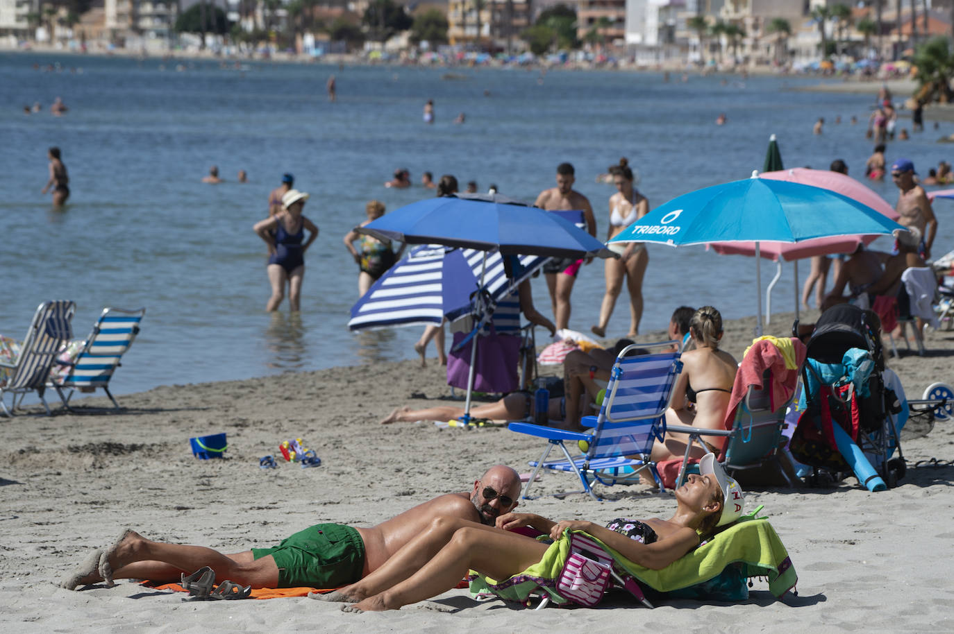 Fotos: Playas del Mar Menor durante este mes de agosto