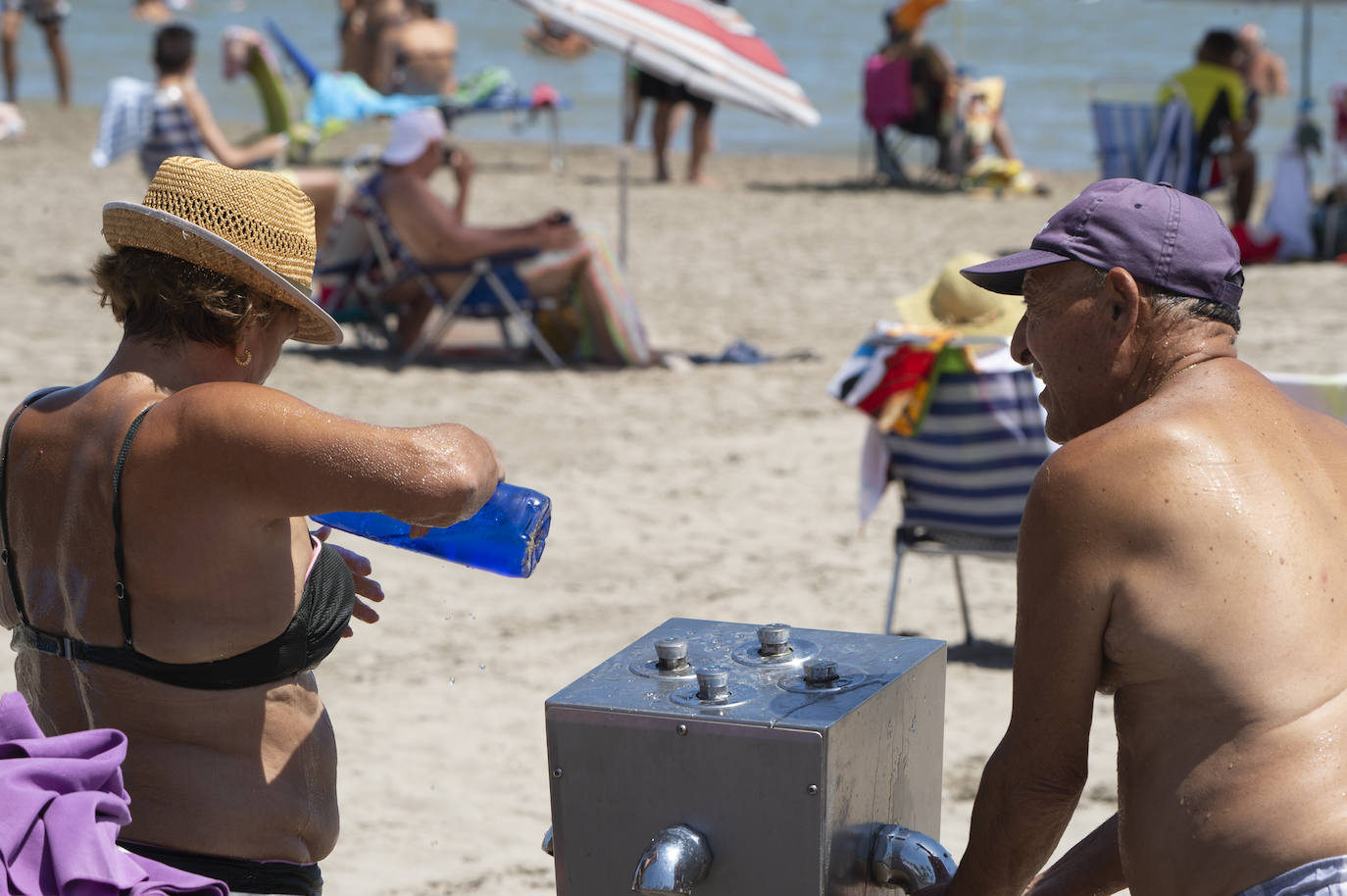 Fotos: Playas del Mar Menor durante este mes de agosto