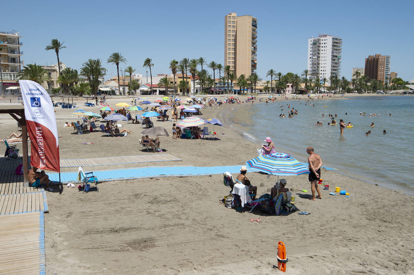 Fotos: Playas del Mar Menor durante este mes de agosto