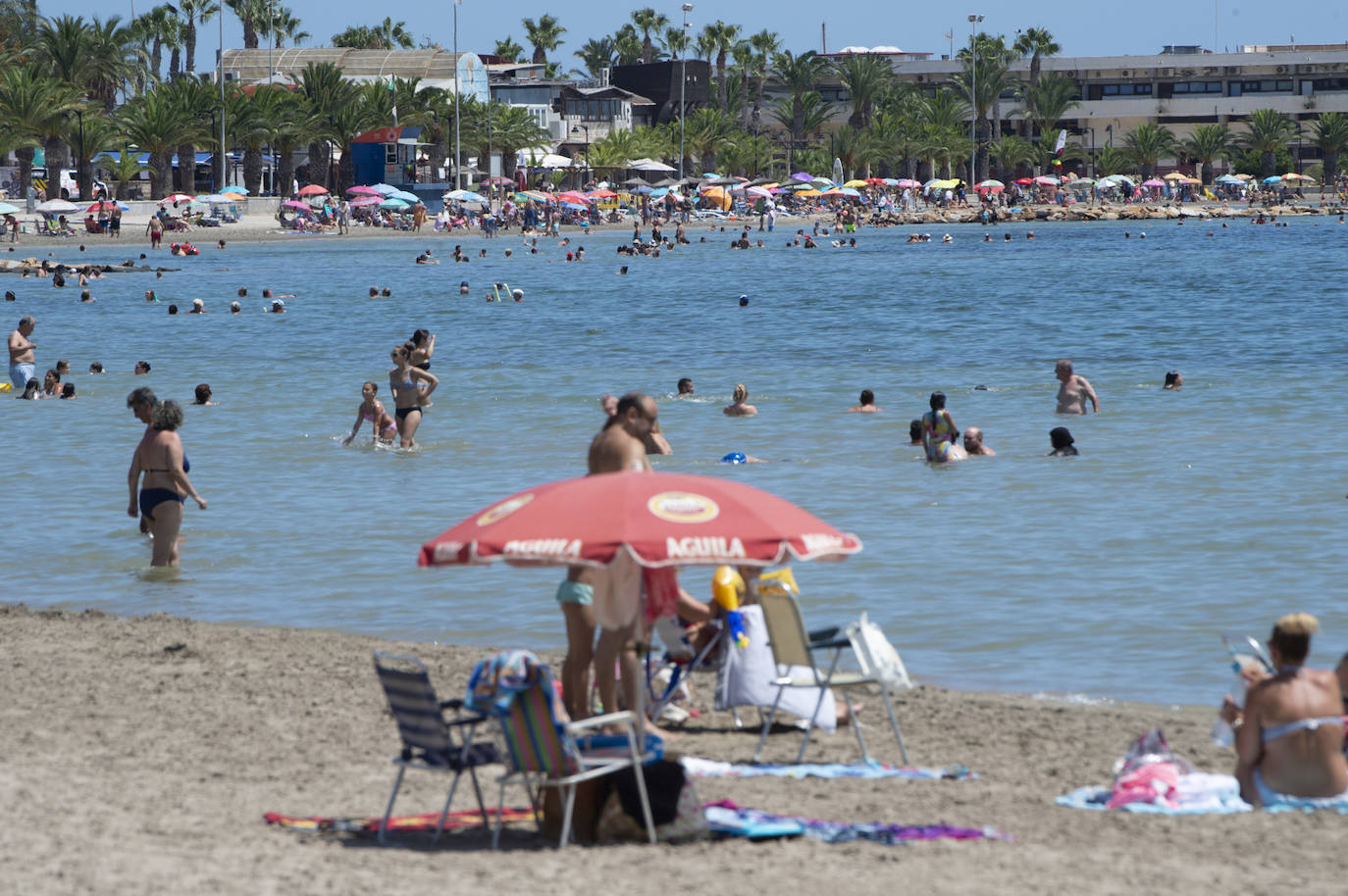 Fotos: Playas del Mar Menor durante este mes de agosto