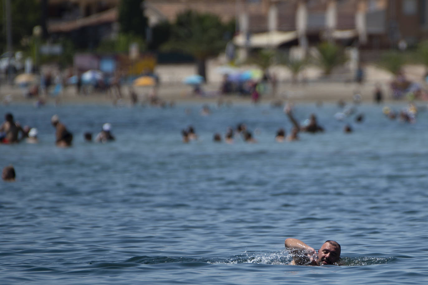 Fotos: Playas del Mar Menor durante este mes de agosto