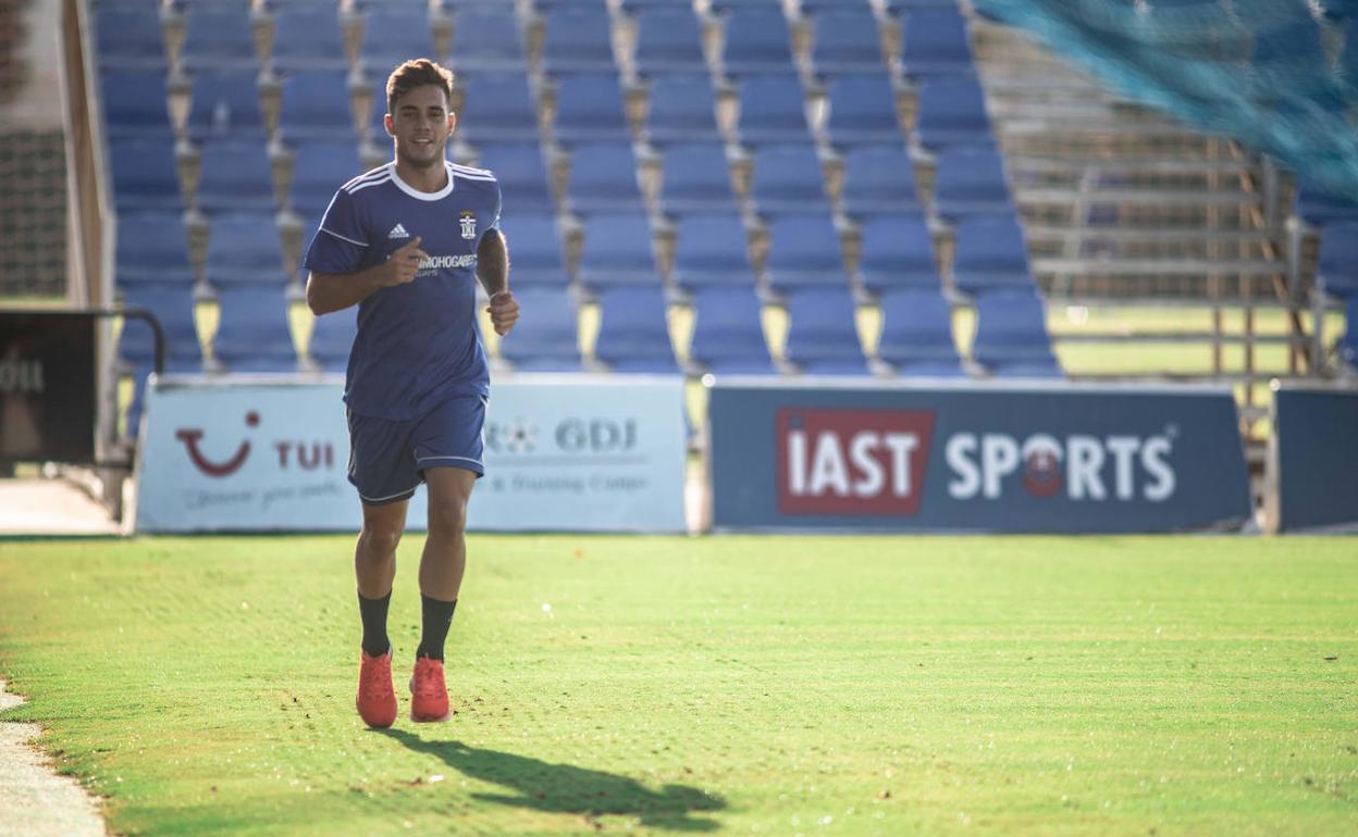 Simón Moreno, este jueves, en Pinatar Arena. 