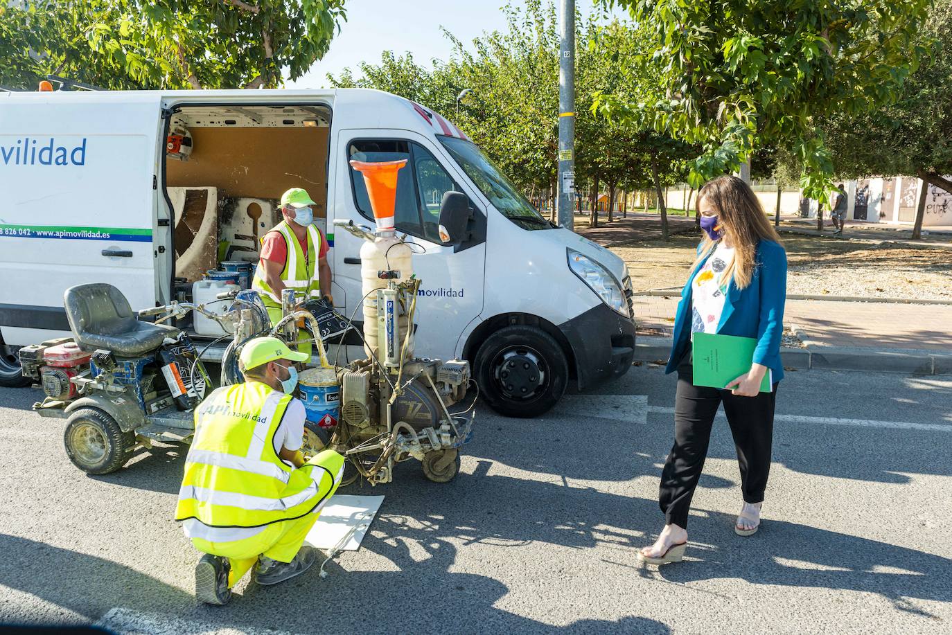 Fotos: Mensajes para prevnir el coronavirus junto a 116 colegios públicos de Murcia