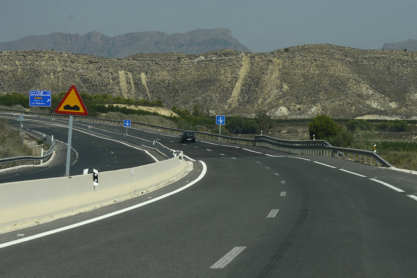 Fotos: Estado de los tramos con defectos y peligros en la autovía Zeneta-San Javier