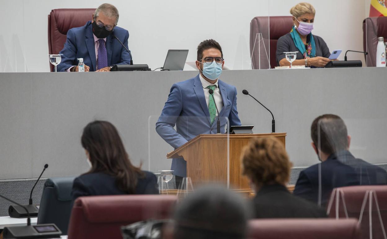 Imagen de este miércoles del Pleno de la Asamblea Regional.