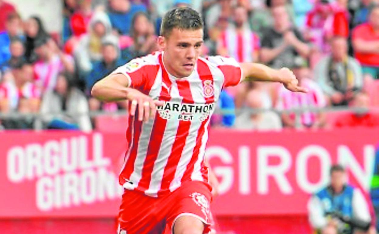 Álex Gallar, en un partido con el Girona del pasado curso. 