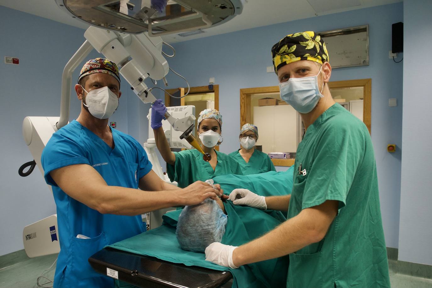 Fotos: Radioterapia en la mesa del quirófano