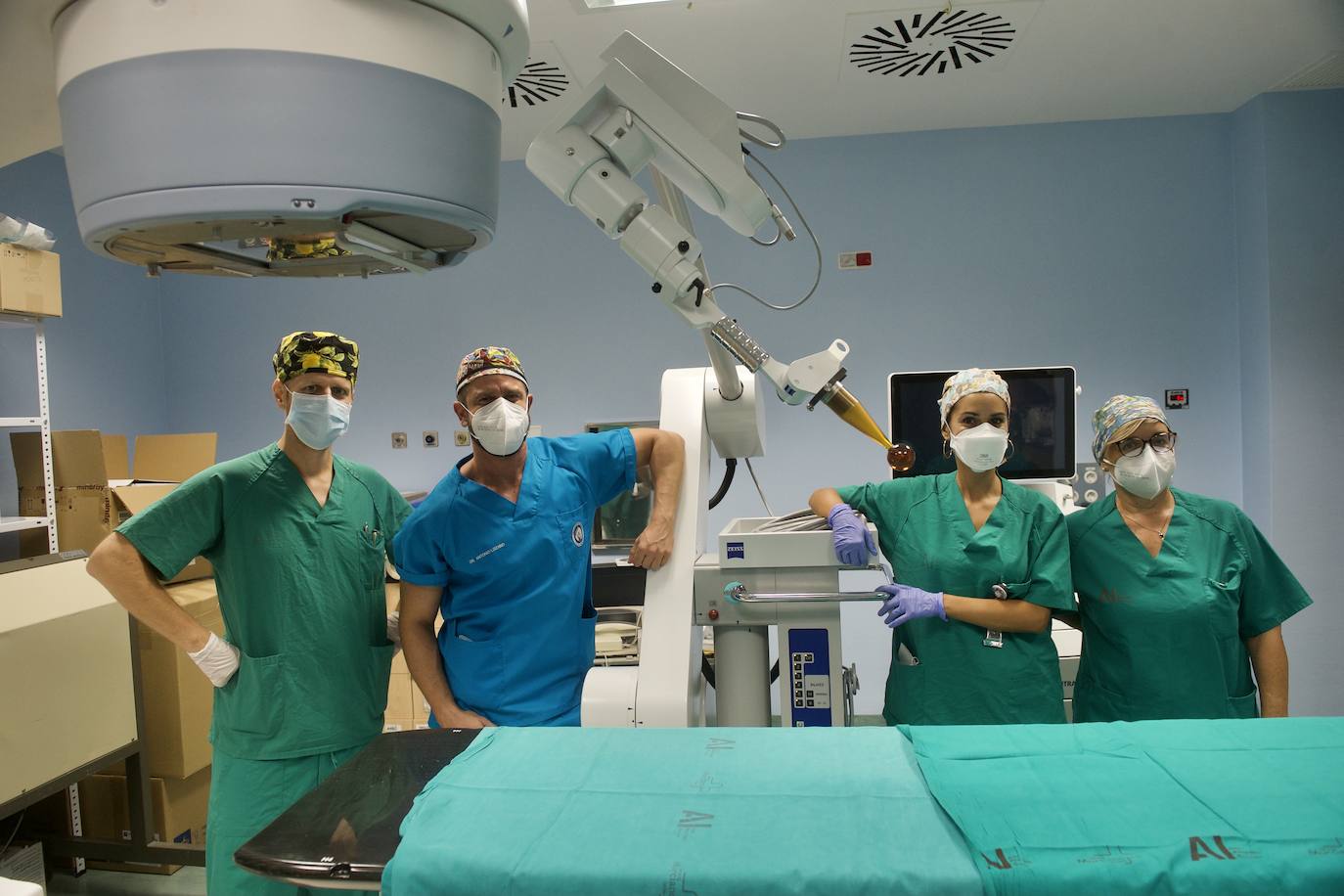 Fotos: Radioterapia en la mesa del quirófano