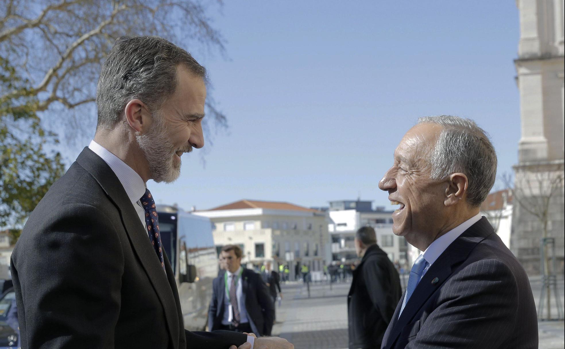 El Rey y el presidente de Portugal, Marcelo Rebelo de Sousa. 