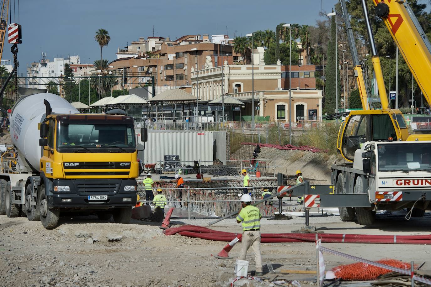 Fotos: Montan la vía para abrir el soterramiento en Murcia