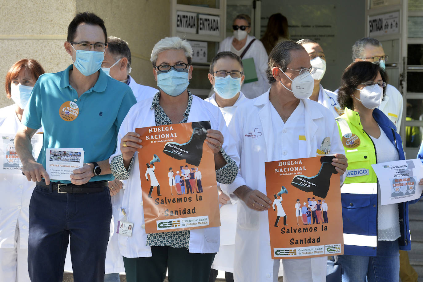 Fotos: Huelga de los médicos en el centro de salud de San Andrés por la crisis del coronavirus en la Región