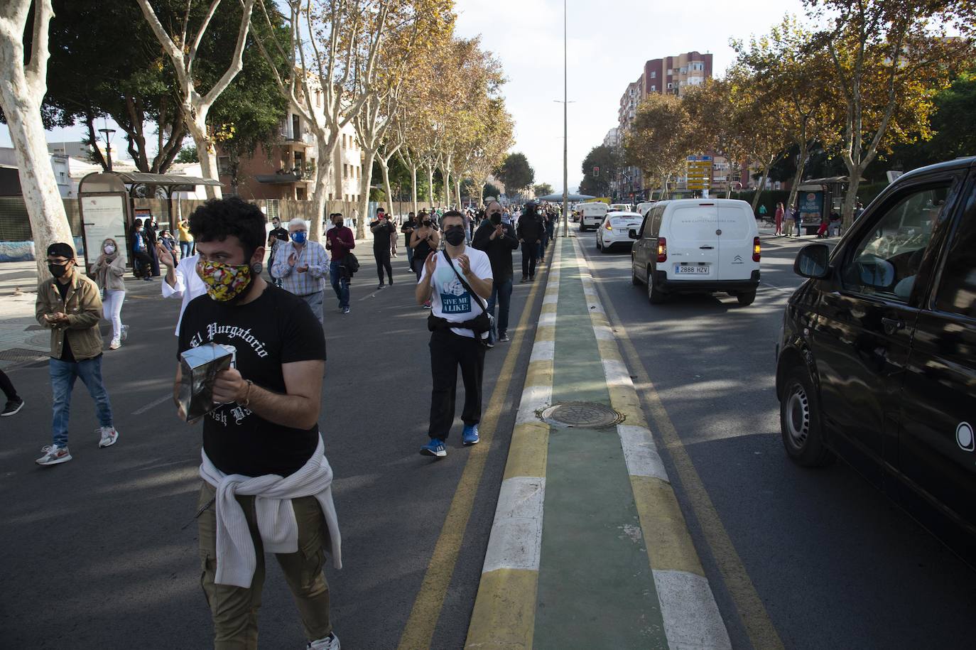 Fotos: Manifestación de hosteleros por las calles de Cartagena hasta la Asamblea Regional
