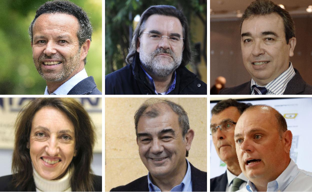 Alberto González Costea, Raimundo de los Reyes, Clemente Hernández, Francisca López, Juan Antonio Pedreño y Pedro Martínez.