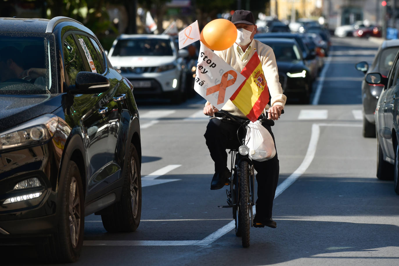 Fotos: La &#039;marea naranja&#039; recorre el centro de Murcia contra la &#039;ley Celaá&#039;